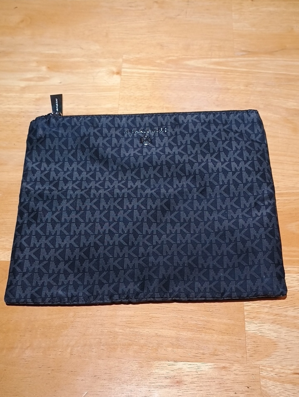 Michael Kors Black MK Monogram Zip Pouch